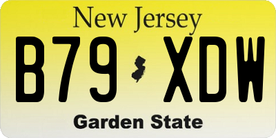 NJ license plate B79XDW
