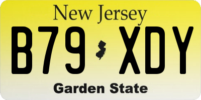 NJ license plate B79XDY