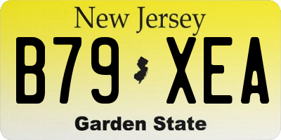 NJ license plate B79XEA