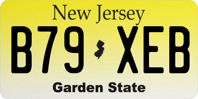 NJ license plate B79XEB