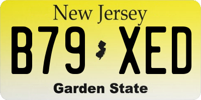 NJ license plate B79XED