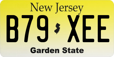 NJ license plate B79XEE