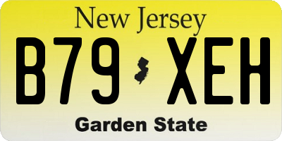 NJ license plate B79XEH