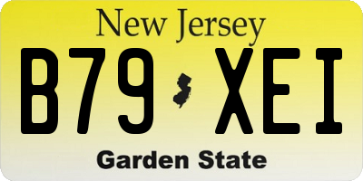 NJ license plate B79XEI