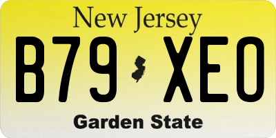 NJ license plate B79XEO