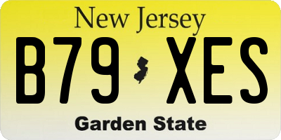 NJ license plate B79XES