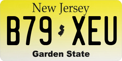 NJ license plate B79XEU