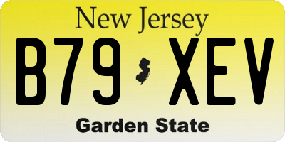 NJ license plate B79XEV