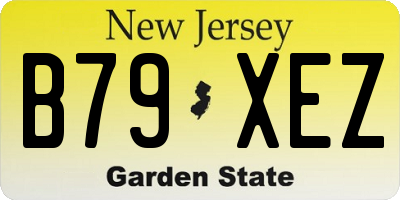 NJ license plate B79XEZ