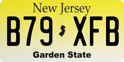 NJ license plate B79XFB