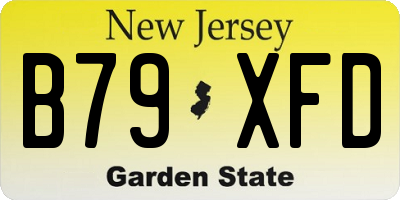 NJ license plate B79XFD