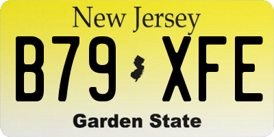 NJ license plate B79XFE