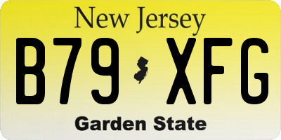 NJ license plate B79XFG