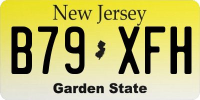 NJ license plate B79XFH