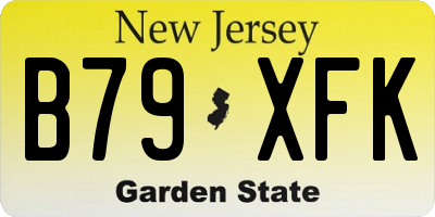 NJ license plate B79XFK