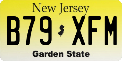 NJ license plate B79XFM