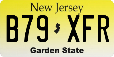 NJ license plate B79XFR