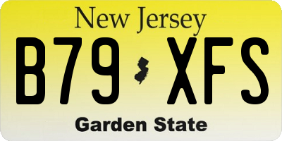NJ license plate B79XFS