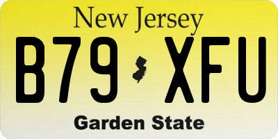NJ license plate B79XFU