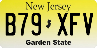 NJ license plate B79XFV