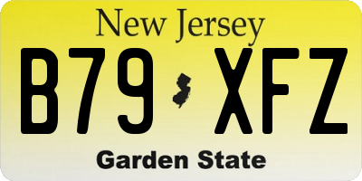 NJ license plate B79XFZ