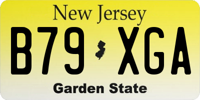 NJ license plate B79XGA