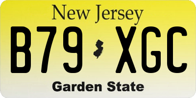 NJ license plate B79XGC
