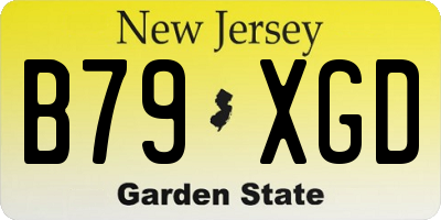 NJ license plate B79XGD