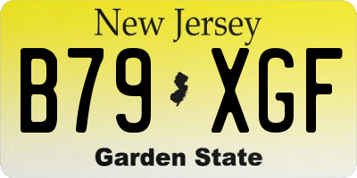 NJ license plate B79XGF