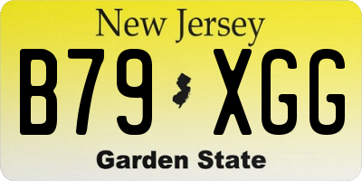 NJ license plate B79XGG