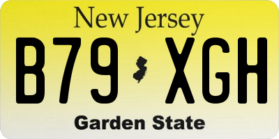 NJ license plate B79XGH