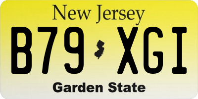 NJ license plate B79XGI