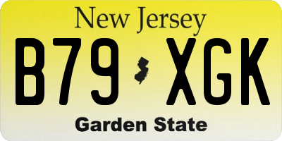NJ license plate B79XGK
