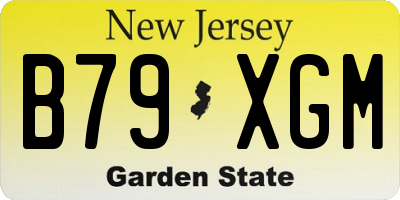 NJ license plate B79XGM