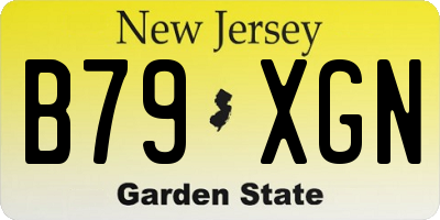 NJ license plate B79XGN