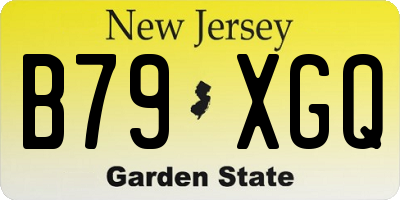 NJ license plate B79XGQ