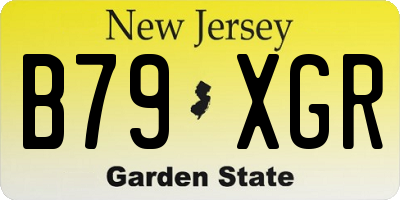 NJ license plate B79XGR