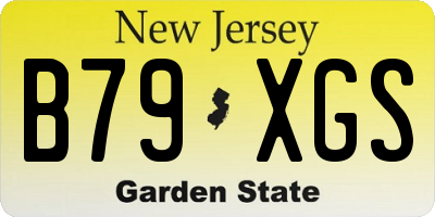 NJ license plate B79XGS