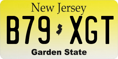 NJ license plate B79XGT