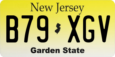 NJ license plate B79XGV