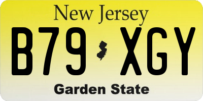 NJ license plate B79XGY