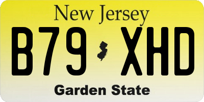 NJ license plate B79XHD