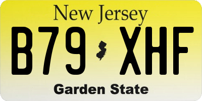 NJ license plate B79XHF