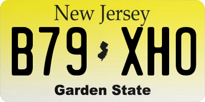 NJ license plate B79XHO