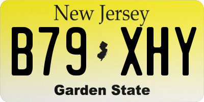 NJ license plate B79XHY