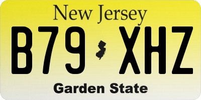 NJ license plate B79XHZ