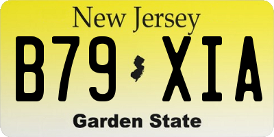 NJ license plate B79XIA