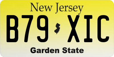 NJ license plate B79XIC