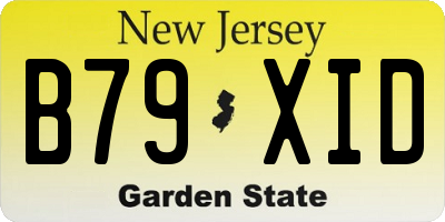 NJ license plate B79XID