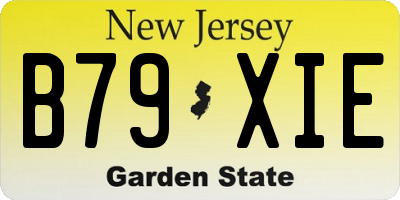 NJ license plate B79XIE